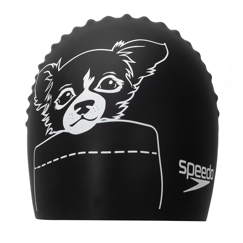 速比涛/SpeedoBUDDY SLOGAN PRINT CAP AU BLACK中泳帽8-08385D270