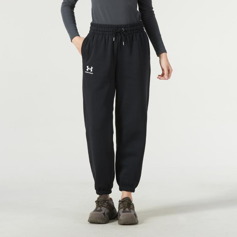 安德玛/UAEssential Fleece Joggers女抓绒长裤1373034-001