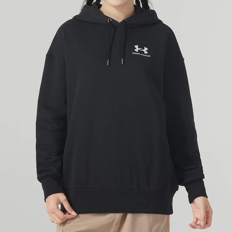 安德玛/UAESSENTIAL FLC OS HOODIE女连帽卫衣1379495-001