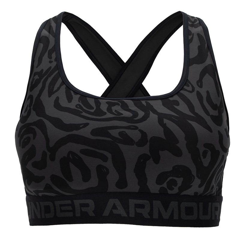 安德玛/UA女子DFO Crossback印花运动内衣—中强度女运动Bra1362247-003