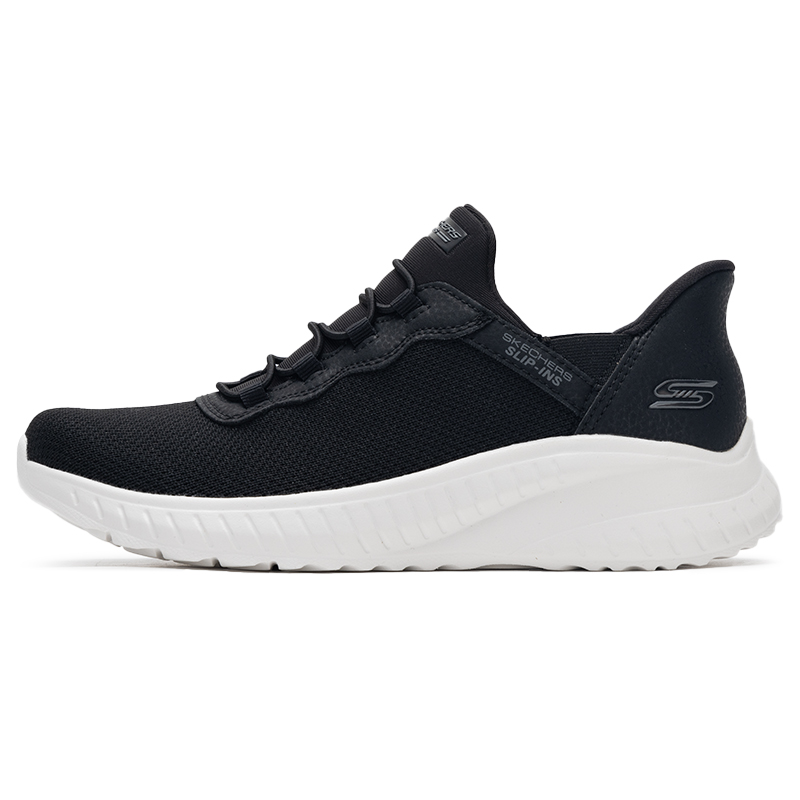 斯凯奇BOB'S SPORT 系列女士绑带休闲运动鞋女健步鞋117500-BLK