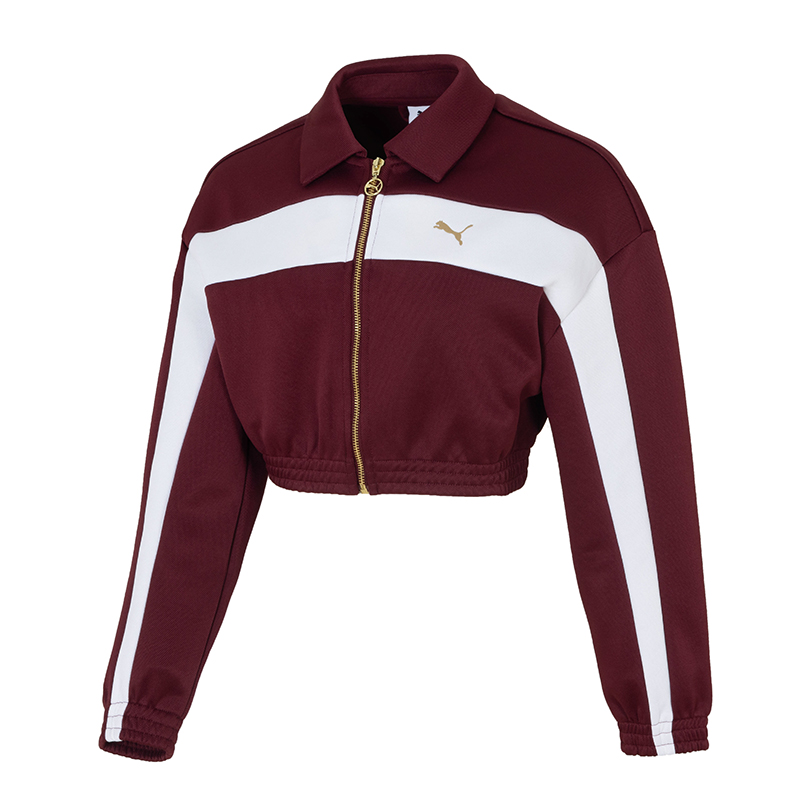 彪马Relaxed Cropped Track Jacket Black女针织夹克633795-96