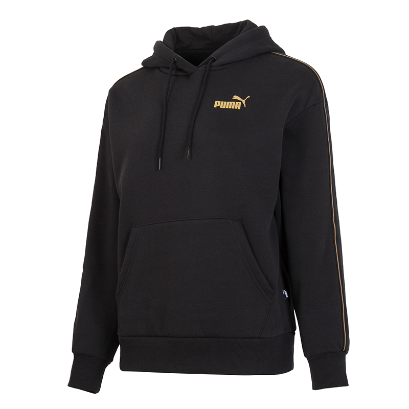 彪马ESS TAPE MINIMAL GOLD Hoodie FL女连帽卫衣-加绒685332-01