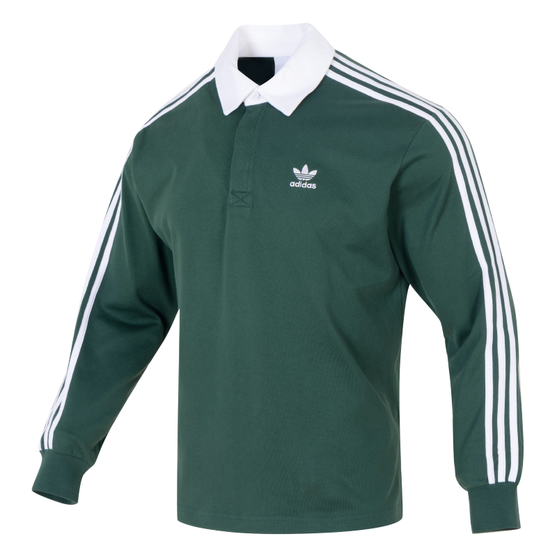 阿迪三叶草Rugby polo男POLO长袖IZ2468