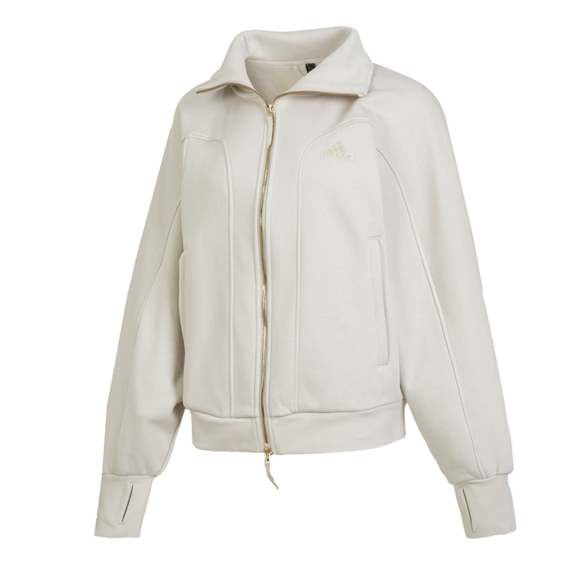 阿迪达斯LOGO FLEECE JKT女针织夹克JJ3566